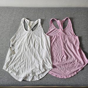White & Pink Aritzia The Group by Babaton Foundation Tanks